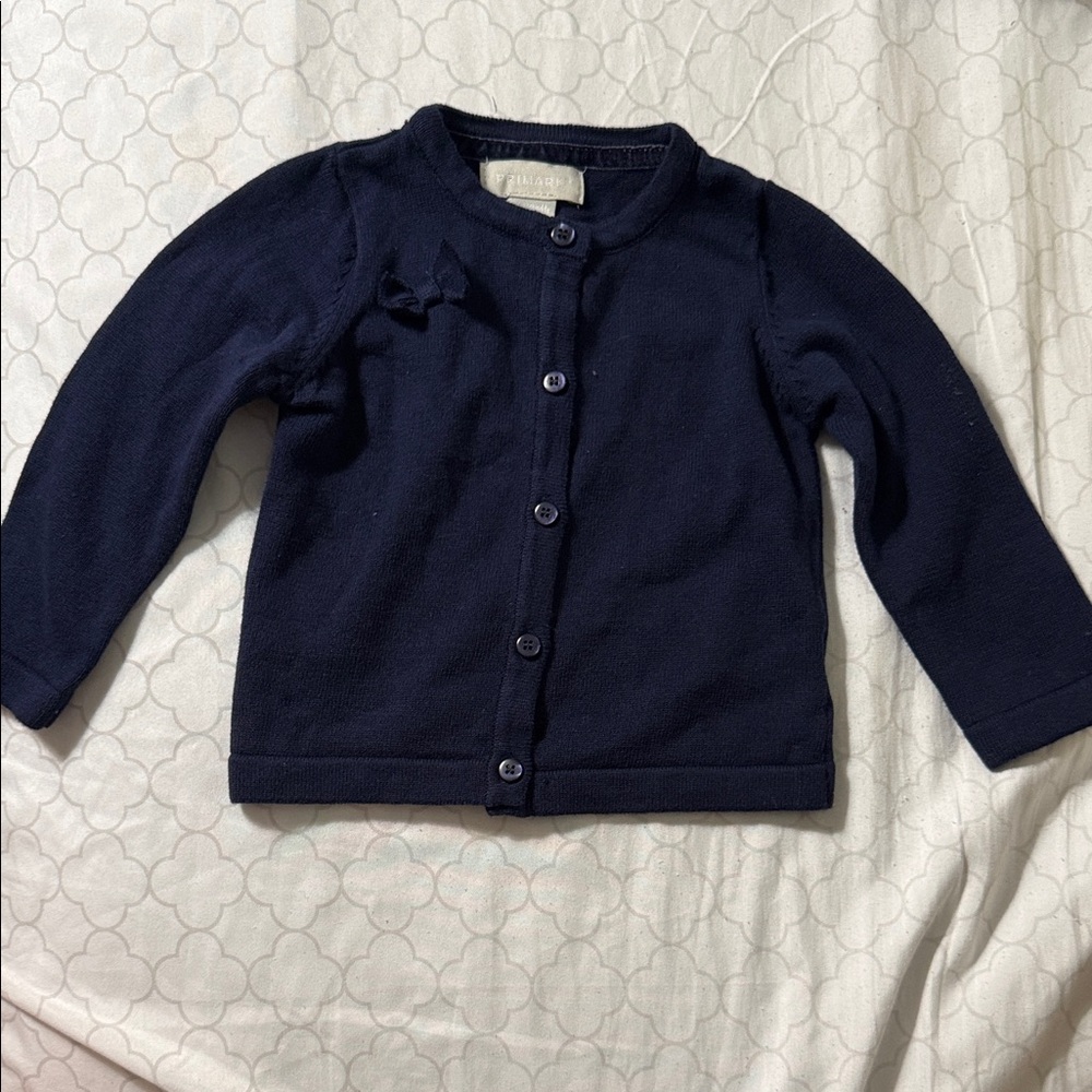 Primark Navy Button-Front Knit Cardigan for Kids